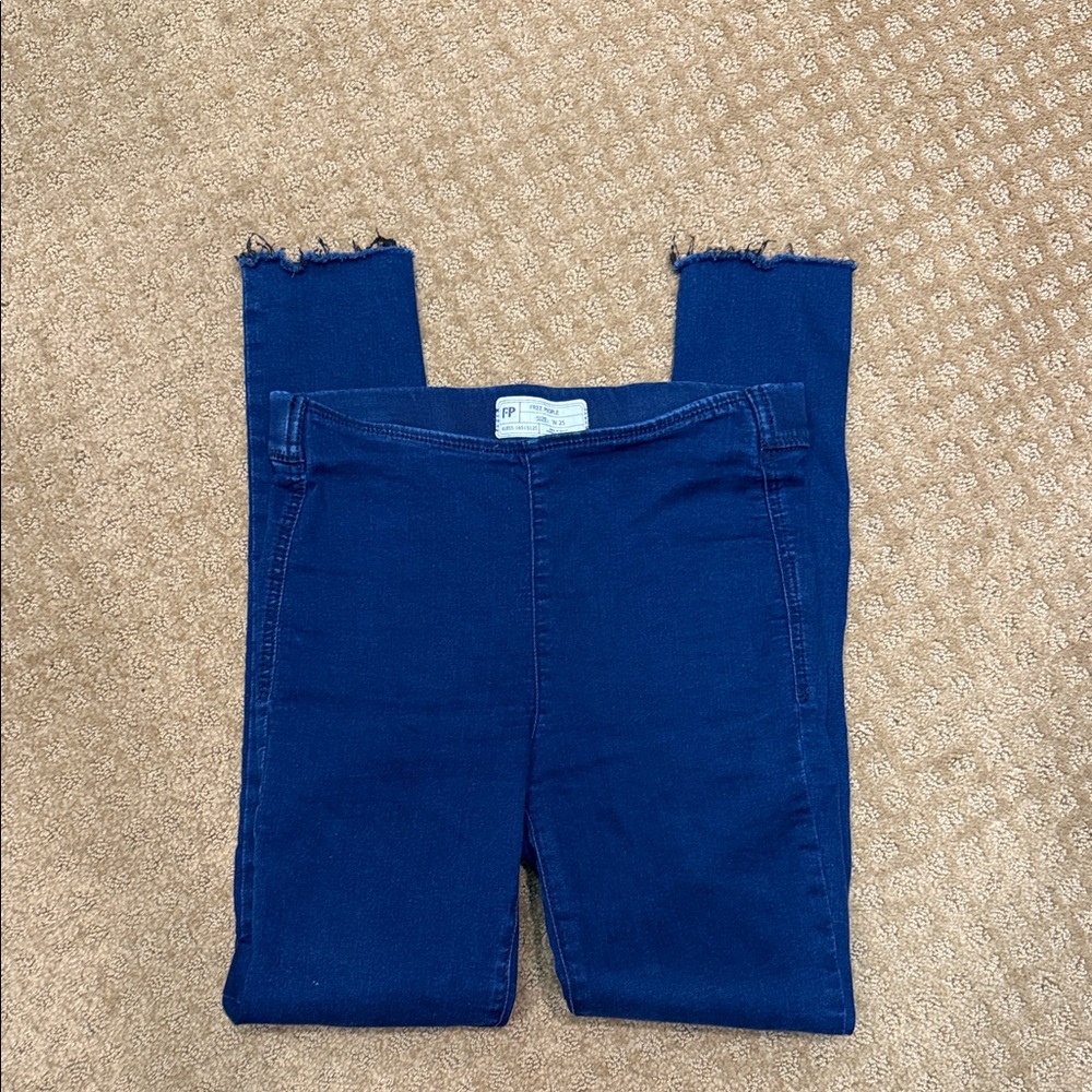 Free People Dark Blue Denim leggings
